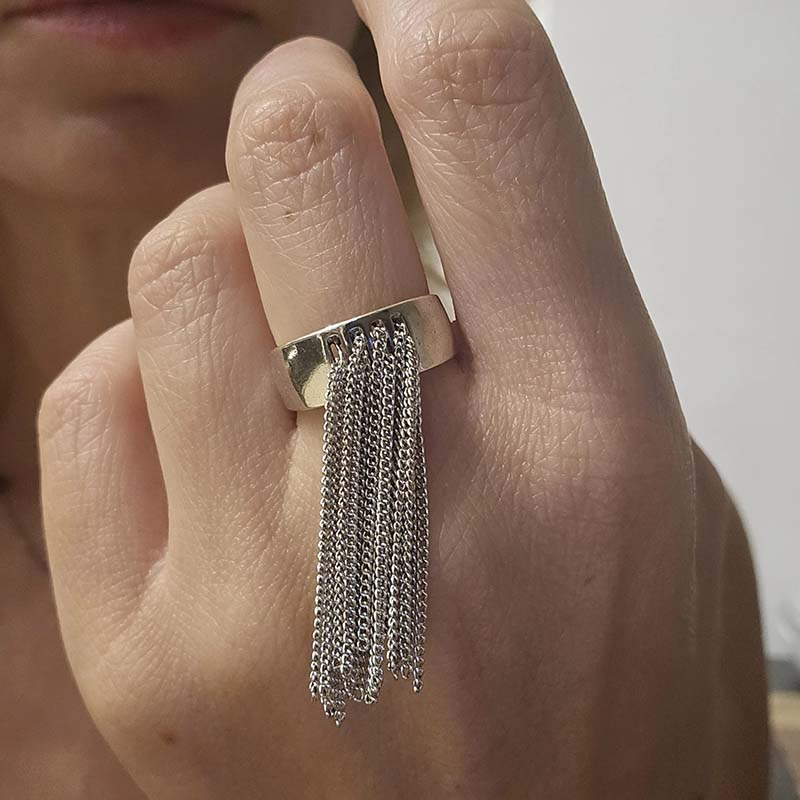 Punk geometrik gümüş renk zinc - Women'S Emo Accessories incelemesi ve fiyatı