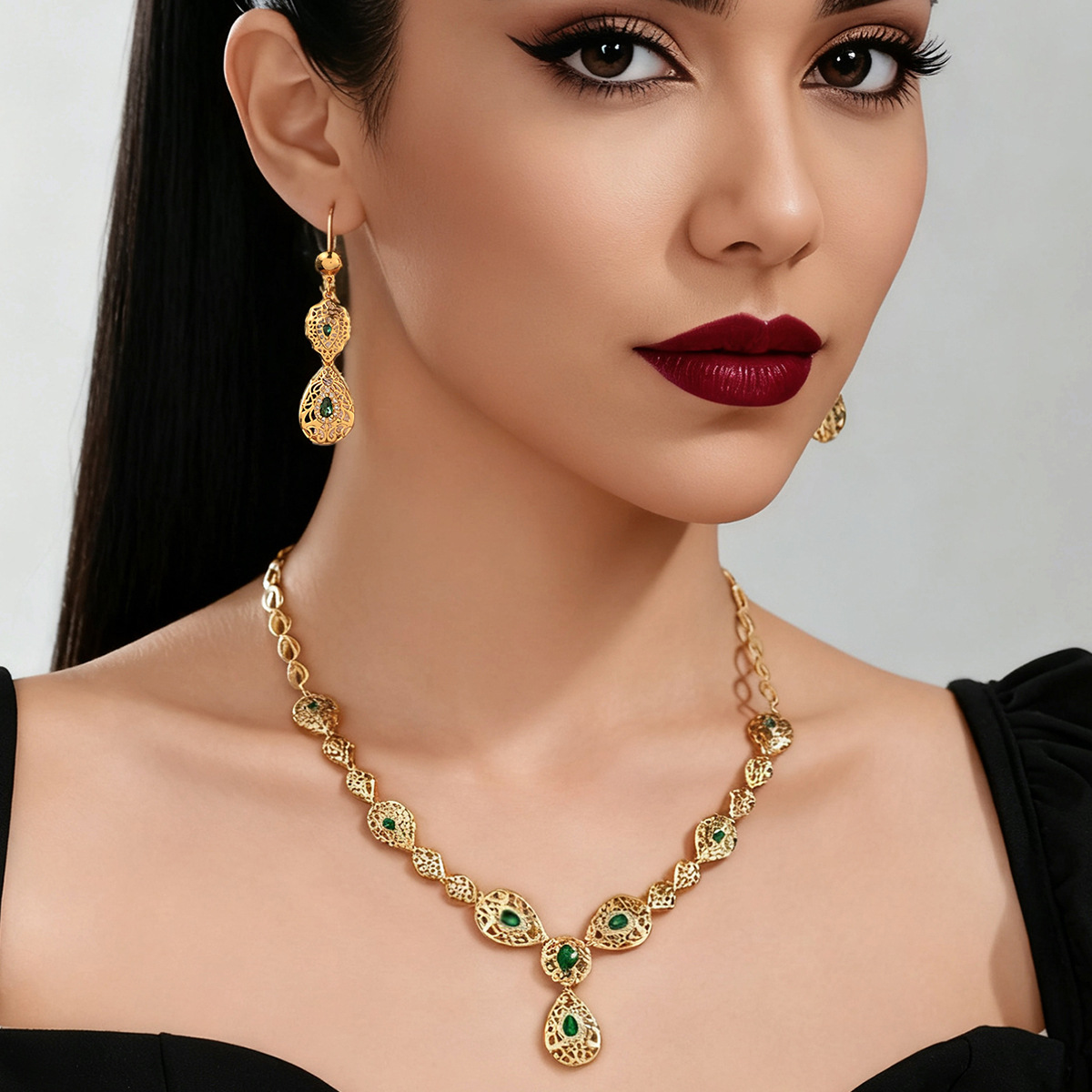 9999 Altın Damla Seti - Orta D - Women Accessories Dubai incelemesi ve fiyatı