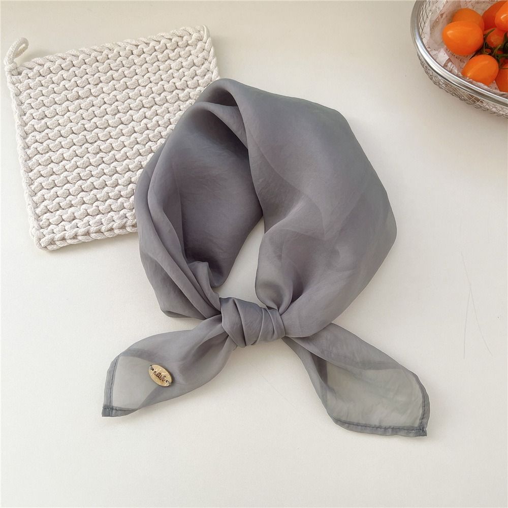 Retro Düz Renk Küçük Kare Eşar - Silk Scarf Square incelemesi ve fiyatı